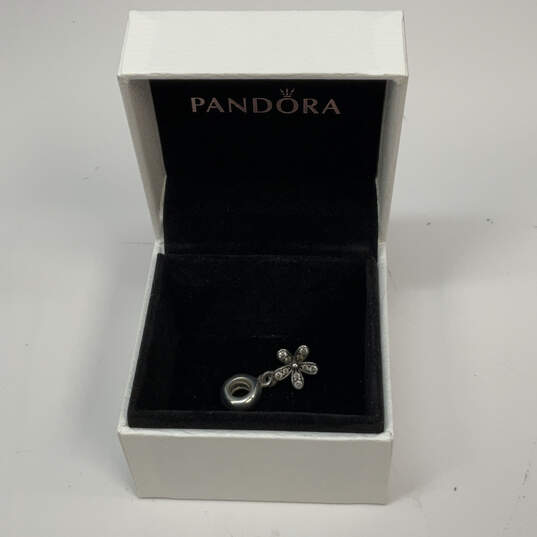 Designer Pandora S925 ALE Sterling Silver Daisy Flower Beaded Charm w/ Box image number 1