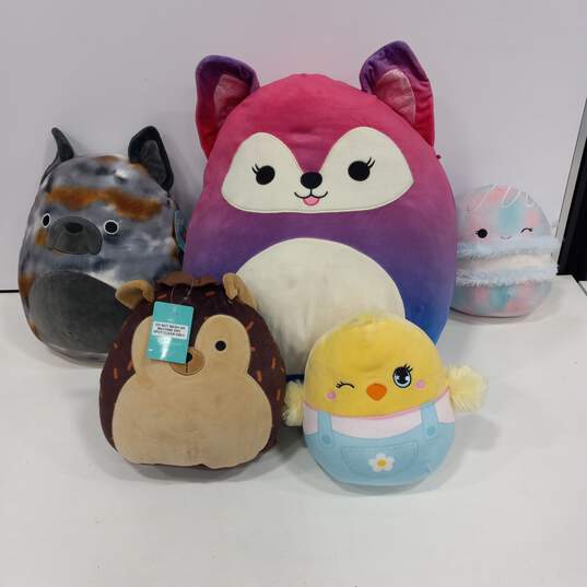 Bundle of 5 Assorted Multicolor Squishmallow Stuffed Animals image number 1