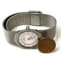 Designer Skagen 566XSSS Silver-Tone Rhinestone Mesh Strap Analog Wristwatch image number 2