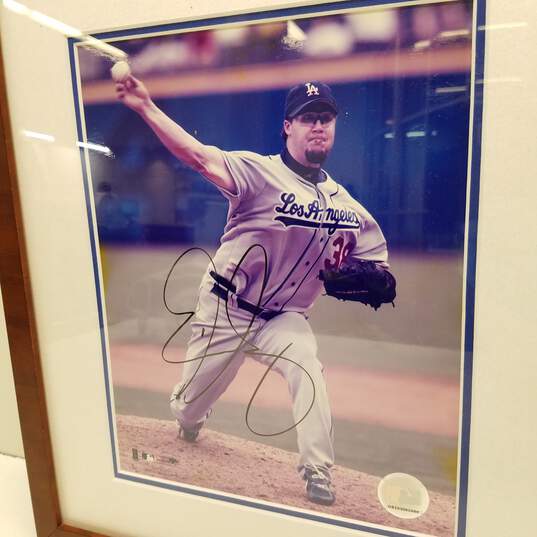 Framed & Matted Eric Gagne Los Angeles Dodgers Signed 8x10 Photo with COA image number 2
