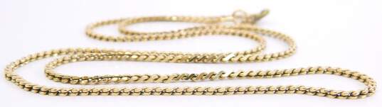14k Yellow Gold Serpentine Chain Necklace 8.4g image number 4