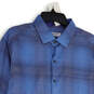 Mens Blue Gingham Spread Collar Button-Up Shirt Size Medium image number 3