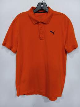 Puma Men's Orange Polo Size Medium