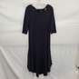 Eileen Fisher WM's V-Neck 3 Qt. Sleeve Long Black A-Line Dress Size  XS image number 1
