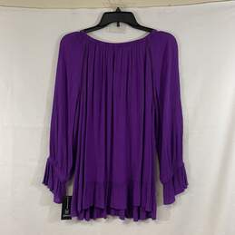 Women's Purple INC International Concepts 3/4 Sleeve Blouse, Sz. L alternative image