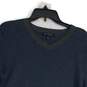 Banana Republic Womens Navy Blue Gray Knitted V-Neck Pullover Sweater Size S image number 3