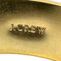 Designer J. Crew Gold-Tone Mint Green Enamel Fashionable Bangle Bracelet image number 4