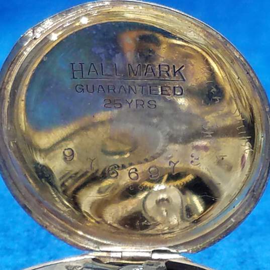 Rare Hallmark Gold Filled 15 Jewel Vintage Wind-Up Watch 11.1g image number 9