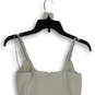 Womens White Sleeveless Asymmetric Hem Back Zip Mini Dress Size 4 image number 4