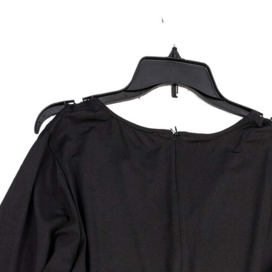 NWT Womens Black Cold Shoulder V-Neck Back Zip Sheath Dress Size 18/20 image number 4
