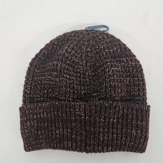 Brown & Gold sparkle beanie image number 2