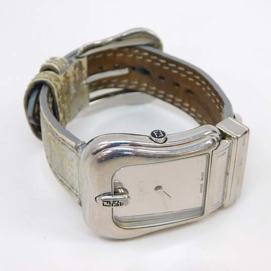 Fendi Swiss Made Orologi 2 Jewels Sapphire Crystal Silver Tone Watch 62.2g image number 1