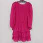 Vince Camuto Pink Long Sleeve Tiered Dress Women's Size L image number 2