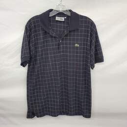 Lacoste Short Sleeve Black Polo Shirt Size L