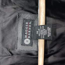 Maggie Barnes Men's Black Leather Coat Size 3X