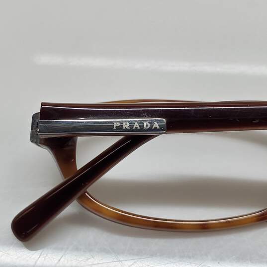 Prada VPR136 Tortoise Rectangular Eyeglass Frames Only sz 50/16 AUTHENTICATED image number 3