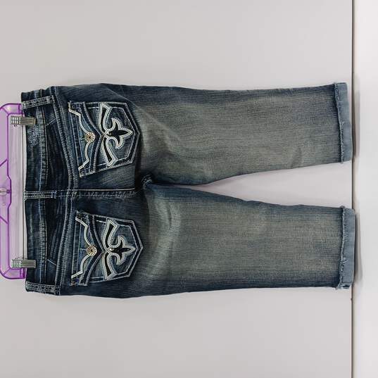 Hydraulic Women's Blue Denim Capri Jeans image number 2