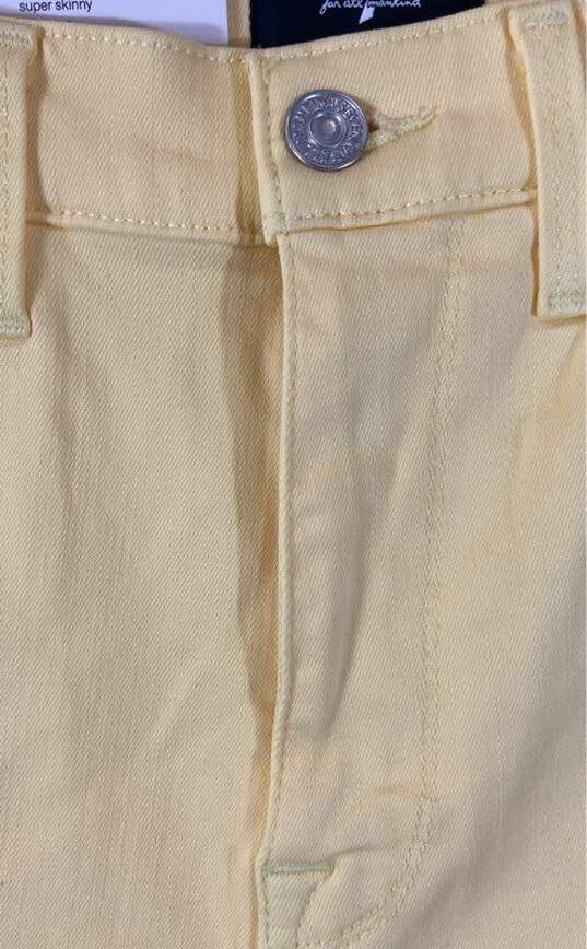 7 for all mankind Yellow Pants - Size X Small NWT image number 2