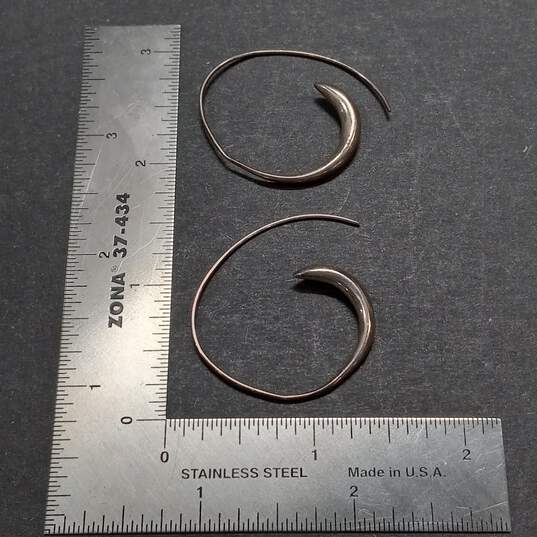 Bundle of 3 Sterling Silver Hoop Earrings image number 6