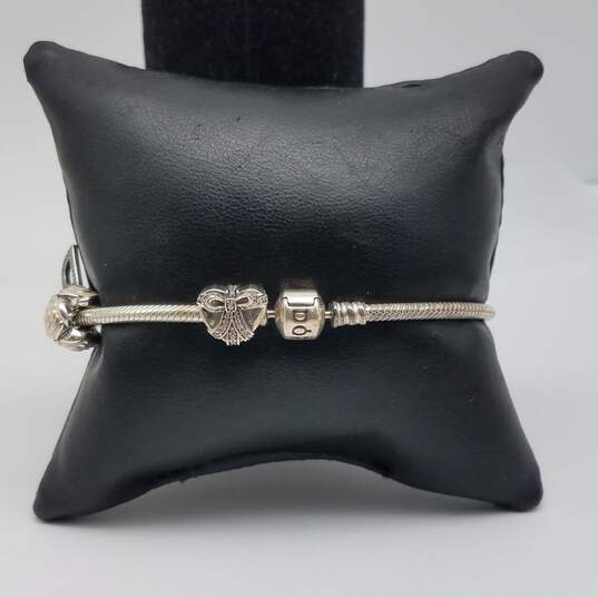 Pandora Ale Sterling Melee Diamond CZ Enamel 5 Charm 8 1/2" Bracelet 32.8g image number 3