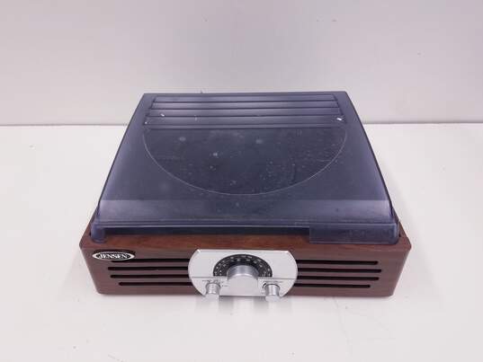 Jensen JTA-222 3-speed Bluetooth AM/FM Stereo Turntable image number 1