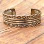 Taxco Mexico Artisan 925 Sterling Silver Twisted Rope Cuff Bracelet 31.0g image number 1