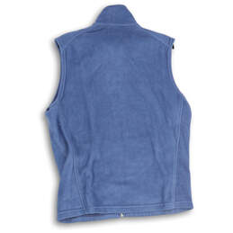 Womens Blue Fleece Mock Neck Sleeveless Full-Zip Vest Size Medium alternative image
