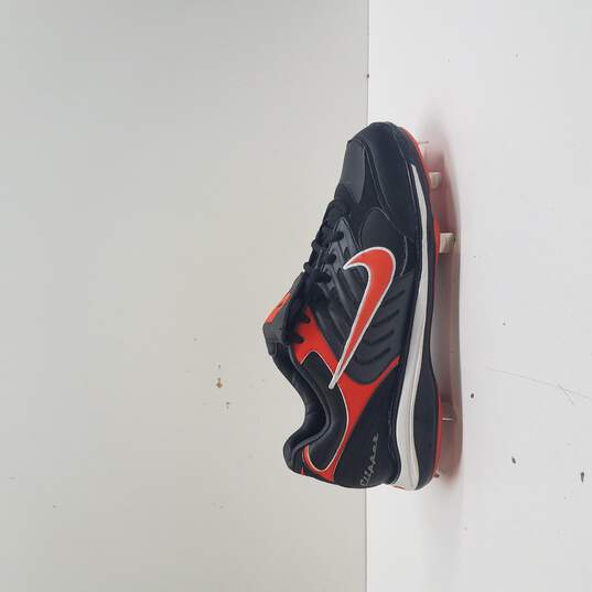 Nike Air Zoom Coop V Black & Orange Metal Baseball Softball Cleats Men's Size 8 image number 1