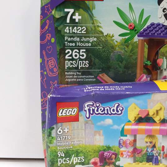 Pair of Lego Friends Sets Mobile Fashion Boutique #41719 and Panda Jungle Tree House #41422 image number 3