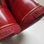 Guess Men's Sz 12 Red Faux Vegan Leather Quilted Melo High Top Sneakers image number 4