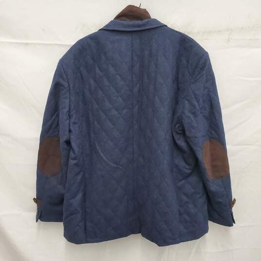 NWT James Campbell MN's Blue Quilted Button Zip Jacket Size XL image number 2