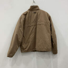 Mens Tan Long Sleeve Front Pockets Windproof Full-Zip Jacket Size Large alternative image