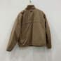 Mens Tan Long Sleeve Front Pockets Windproof Full-Zip Jacket Size Large image number 2