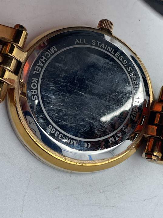 Womens MK3366 Rose Gold Stainless Steel Analog Quartz Wristwatch 63.5g image number 3