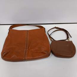Bundle of 2 Michael Kors Brown Leather Purses alternative image