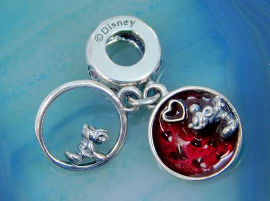 Pandora Disney 925 Mickey & Minnie Mouse Love And Kisses Charm 2.5g image number 4