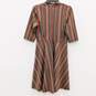 RED Valentino Multicolor Stripes Short Sleeve Casual Pleated Midi Dress Size S with COA image number 2
