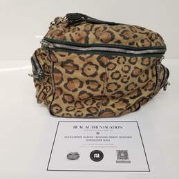 Alexander Wang Leopard Print Leather Convertible Shoulder Bag