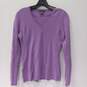 Women's Purple Ann Taylor Long Sleeve Sweater Size M image number 1