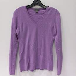 Women's Purple Ann Taylor Long Sleeve Sweater Size M