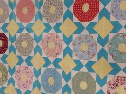Yellow and Blue Patchwork Quilt alternative image