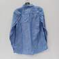 Women's Blue Long Sleeve Button-Up Size M NWT image number 4