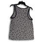 Womens Gray Blue Stars Print Sleeveless Scoop Neck Pullover Tank Top Size M image number 2