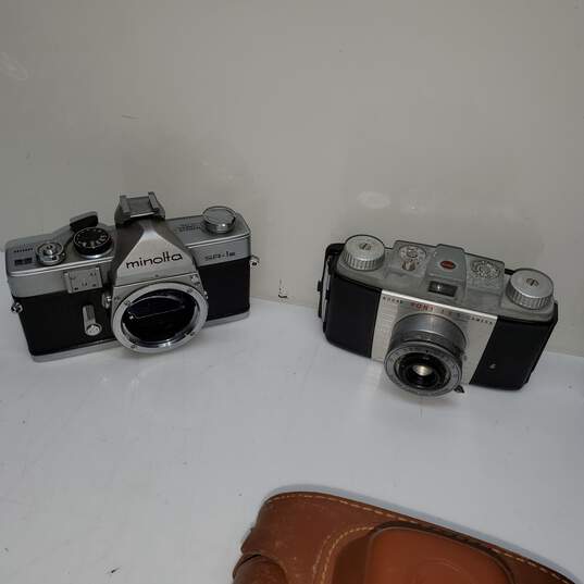 Vintage Film Cameras Lot Minolta SR-1s + Kodak Pony 135 + Kodak Folding Camera Untested P/R image number 3