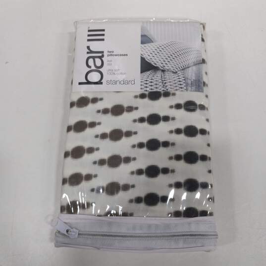 Bar III IKAT Dot Pattern Ultra Soft Cotton Two Pillowcases Size Standard image number 1