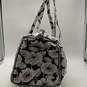 Vera Bradley Womens Black Floral Quilted Zipper Double Handle Duffel Bag image number 3