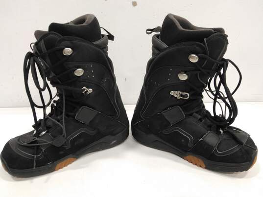 DC Men's Black Faux Leather Snowboard Boots Size 8.5 image number 6