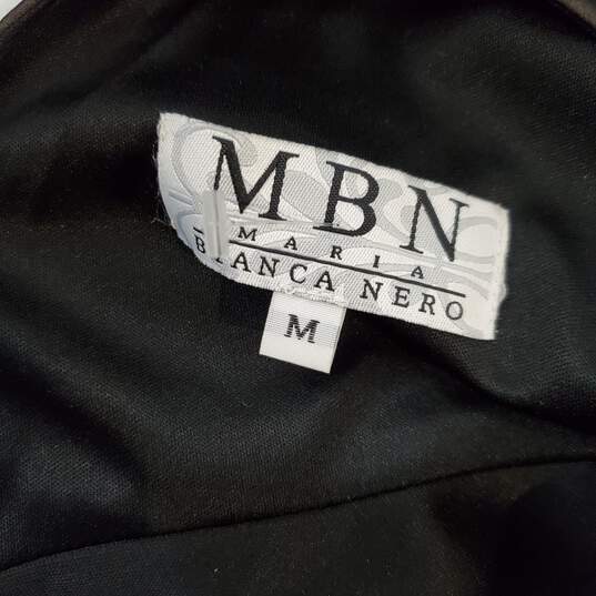 MBN Maria Bianca Nero Black Silk Sleeveless Dress Size M image number 3