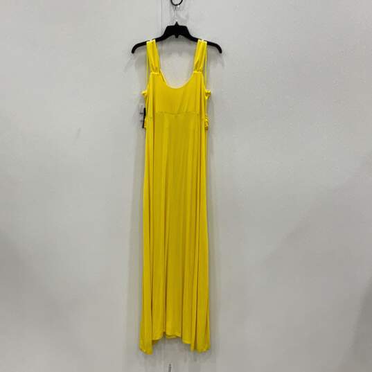 NWT New York & Co. Womens Yellow Sleeveless Pullover Maxi Dress Size XL image number 2