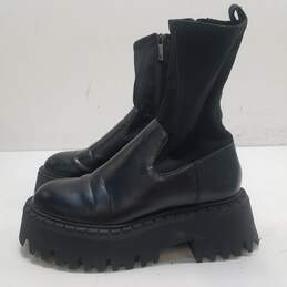 Zara Chunky Lug Platform Boots Black 6.5 alternative image
